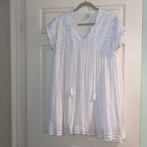J. Marie White Embroidered Dress